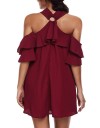 Rochie Bordo Vaporoasa 